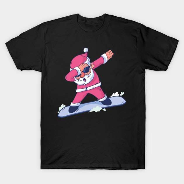 Snowboarding Santa Dab T-Shirt by boobear247